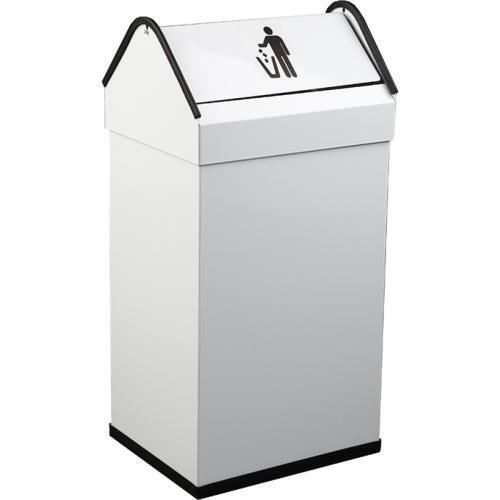 Контейнер для мусора с качающейся крышкой 40 л. нерж. сталь NOFER 14118.2.W белый