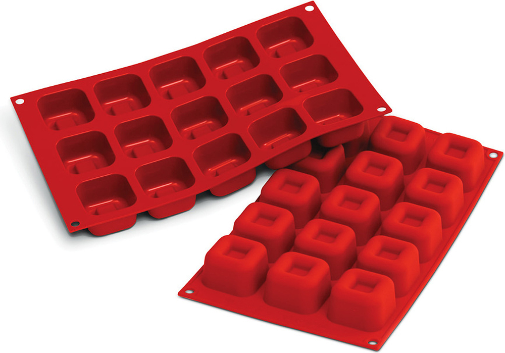 Форма для запекания Silikomart Sf081 Medium Square Savarin, круглая, силикон
