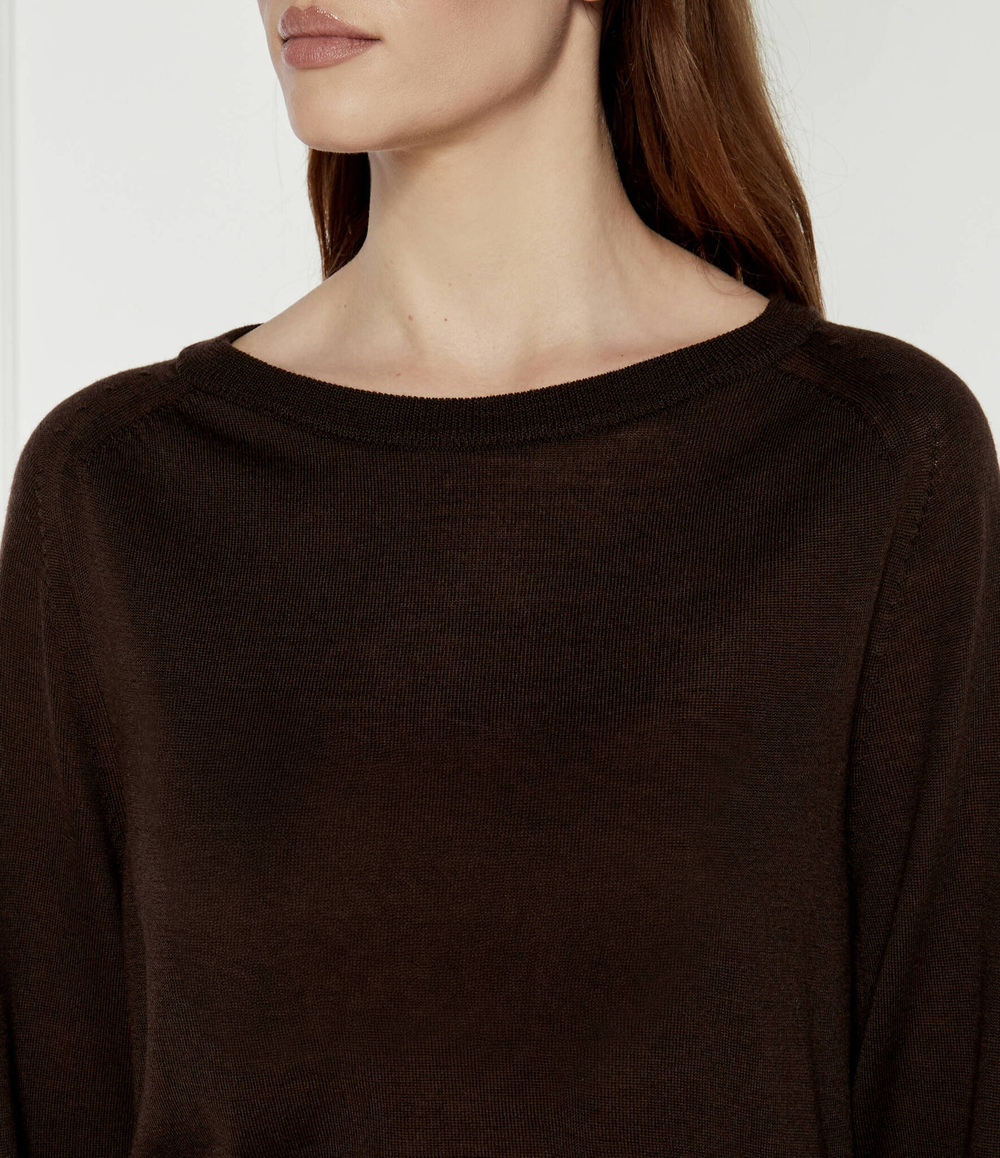 Хлопковый свитер Max Mara Leisure - коричневый(263660886)