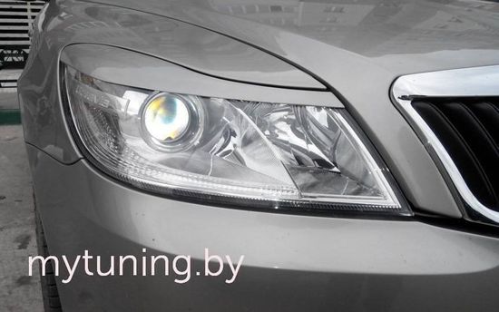Реснички на фары для Skoda Octavia 2(II) A5 FL