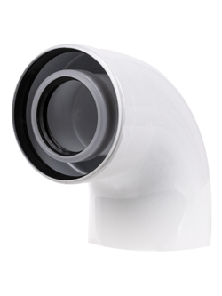 Отвод коаксиальный Royal Thermo 60/100, 90 гр. M/F для конденсационных котлов
