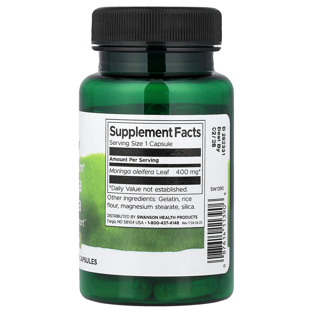 Swanson Vitamins, Full Spectrum®, моринга масличная, 400 мг, 60 капсул