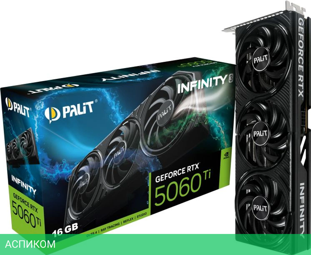 Видеокарта Palit GeForce RTX 5060 Ti Infinity 3 16GB GDDR7 (NE7506T019T1-GB2061S)