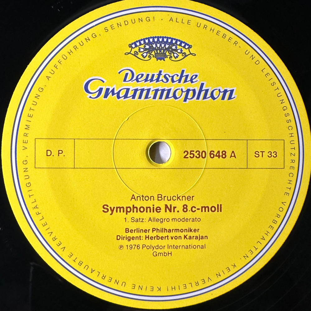 Брукнер, Берлинский филармонический оркестр, Караян - Симфония № 8 2LP (Германия 1976г.)
