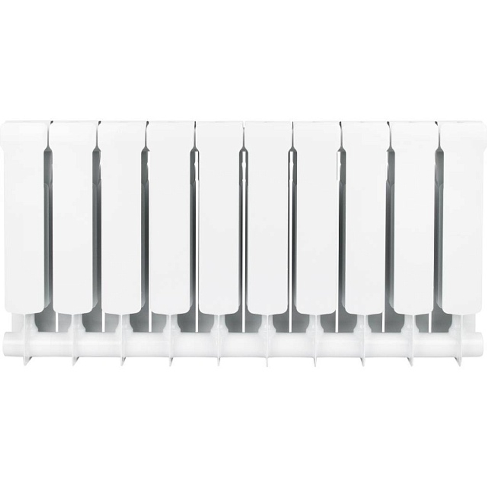 Радиатор биметаллический STOUT Space 350 - 10 секций (подключение боковое, цвет белый)