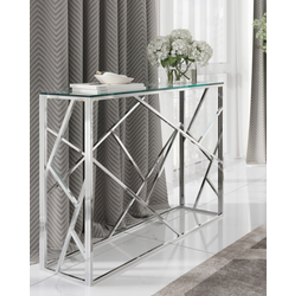 Консоль АРТ ДЕКО 115*30 серебро