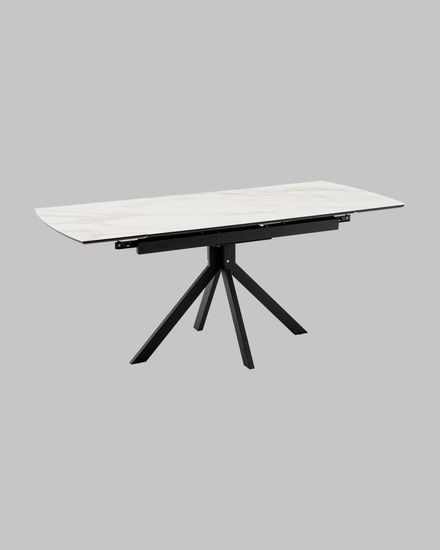 Стол Галац 120*80 см столешница стекло белое