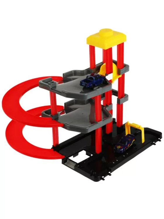 Игрушечная Автопарковка детская + 2 машинки 34 см