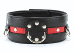 Черно-красный ошейник на пряжке (Цвет: черный с красным)