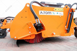 Щетка дорожная на погрузчик, с прибордюрной щеткой - AТOM 2500