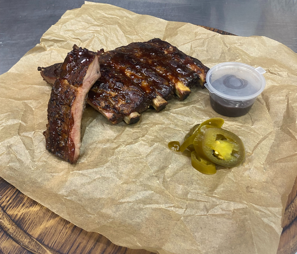 Свиные ребра BBQ 250гр. + соус 30гр.