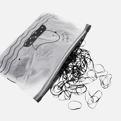 Резинки для волос силиконовые IPARIKMAHER MAXI черные 25 мм 1000 шт