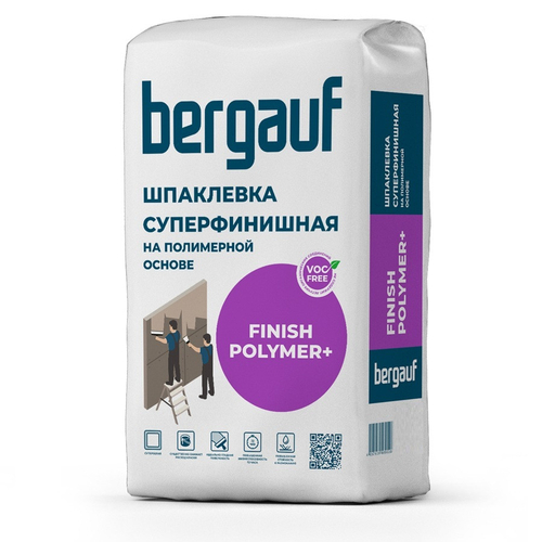 Шпатлевка полимерная Bergauf Finish Polymer+ 25 кг