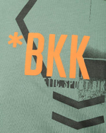 Футболка BIKKEMBERGS Зеленый/Черный термопринт/Оранжевый логотип Мальчик