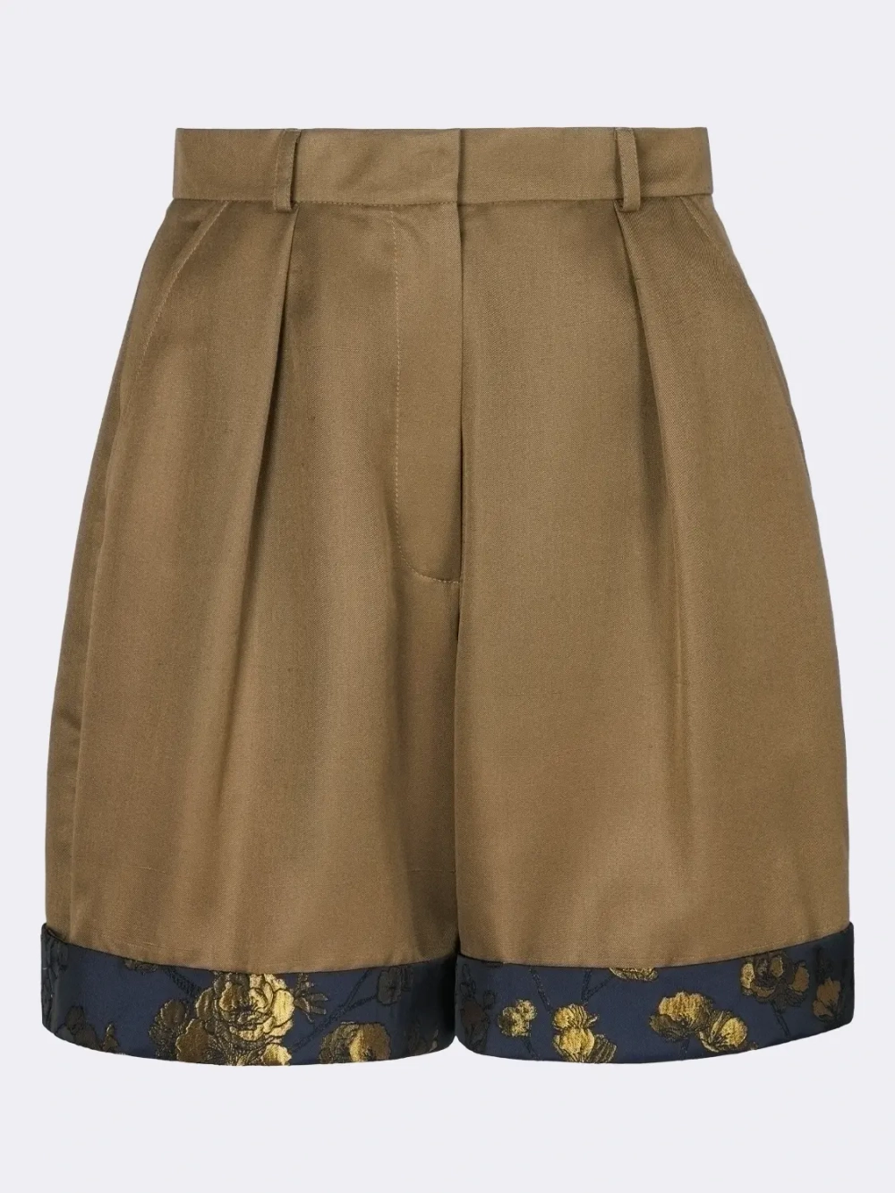 Шорты из шелка с манжетами OLA OLA