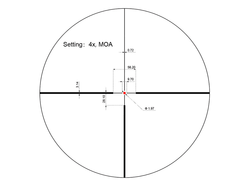 Прицел Vector Optics Continental Hunting ED 1-8x24, German-4, подсветка красная, 30мм, 1/2 МОА, IP67, 470г