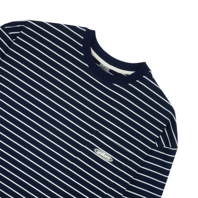 Лонгслив Uniform relaxed pocket stripe синий