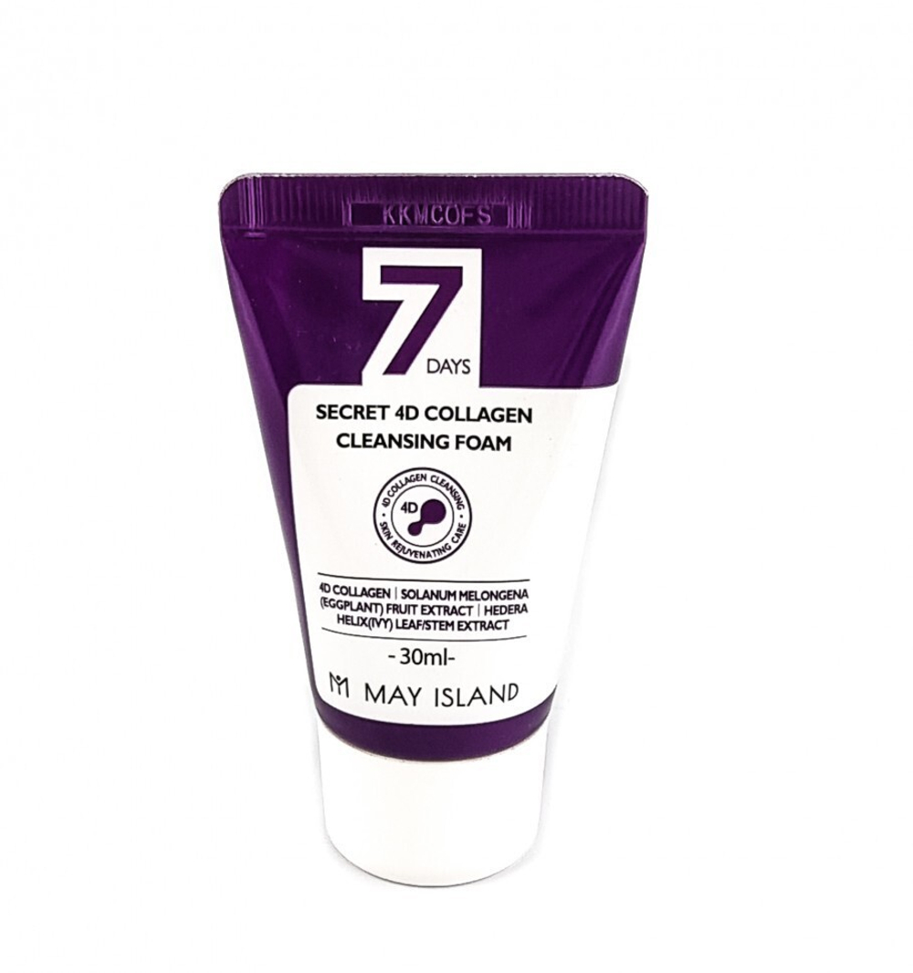 [May Island] 7 Days Secret 4D Collagen Cleansing Foam - Очищающая пенка с коллагеном, 30 мл