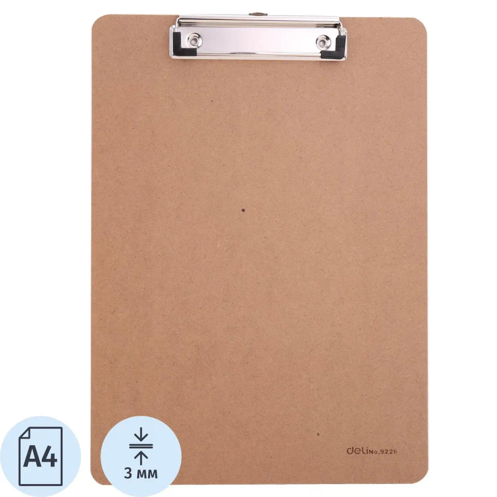 Папка-планшет A4 древесновол-стая плита сред плотн(МДФ) беж E9226