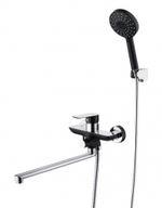 21041-C Смес. одно. для ванны дл. (хром+черный) "GANZER"  (6/1шт)