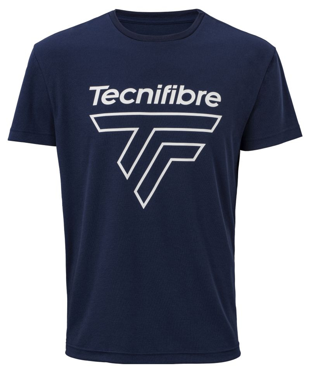 Футболка для мальчика теннисная Tecnifibre Team Corpo Junior - marine