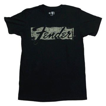 Футболка Fender ( чёрная футболка, надпись чёрная )