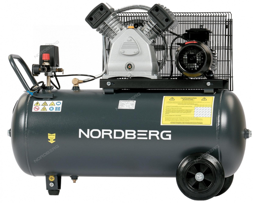 Компрессор поршневой с ременной передачей 380В, ресив. 100л, 420л/мин NORDBERG NCP100/420