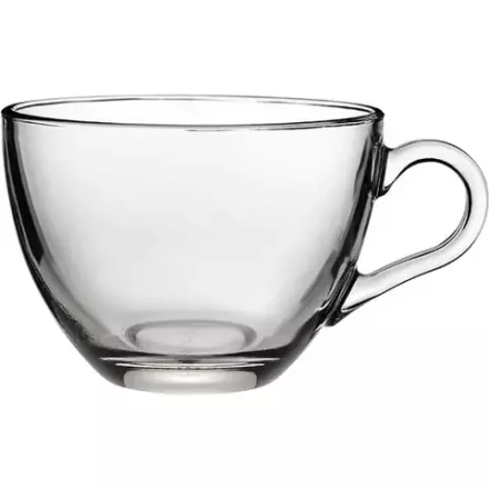 Чашка чайная «Бейзик» стекло 238мл D=91,H=64мм прозр
