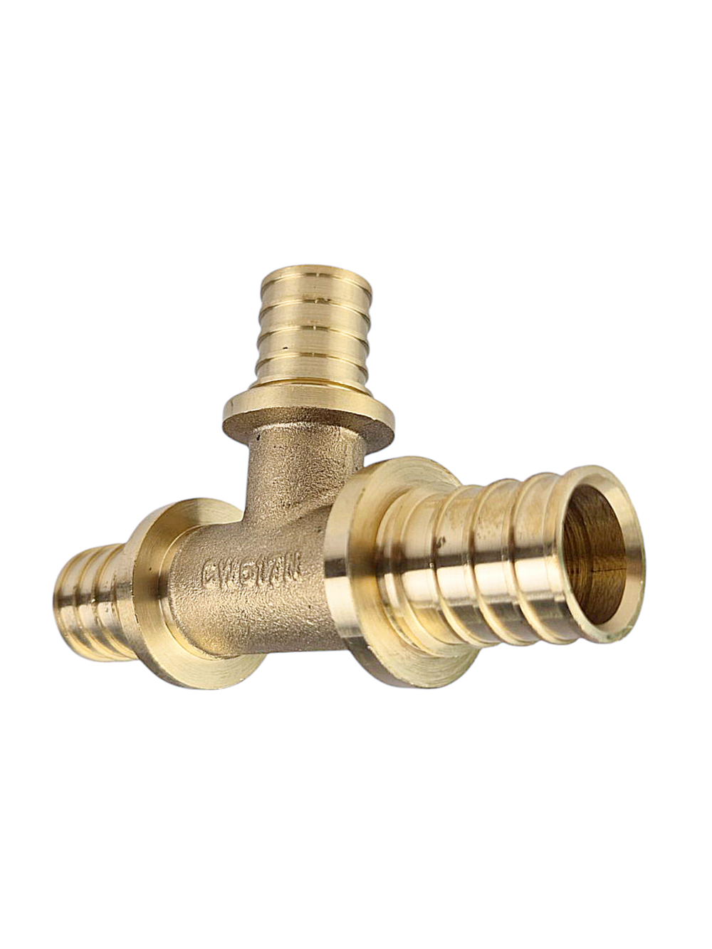 Тройник переходной аксиальный, латунь,25х20х25, желтый, RTP (50/10)