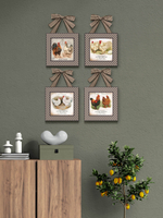 Картины на стену для интерьера набор 4 шт панно для кухни "Ферма" 20*20 см