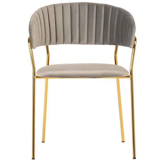 Стул Drixen бежевый с золотыми ножками