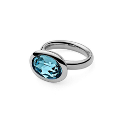 Кольцо Qudo Tivola Aquamarine 17.2 мм 631252/17.2 BL/S цвет голубой, серебряный