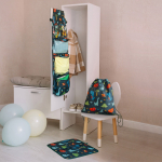 Мешок в садик 33х40, Динозавры принт (синий)