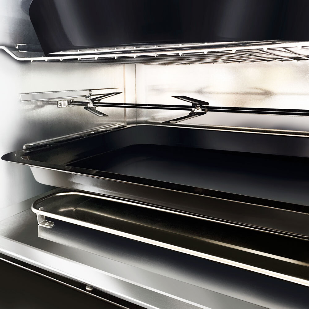 Мини-печь Ginzzu HOT-177, серый, 72л, 2500Вт, подсветка, таймер, конвекция, вертел