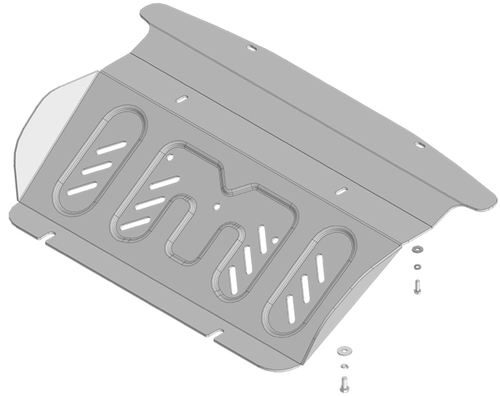 Защита алюминиевая 4 мм Р JAC T8 (только с защитой двигателя) Motodor.348301