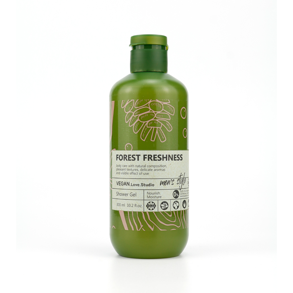 Гель для душа муж. VEGAN.Love.Studio «FOREST FRESHNESS» 300 мл