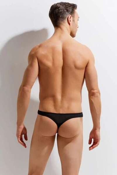 Хлопковые мужские трусы-тонги Colours of the Planet Thong (Размер: S) (Цвет: черный)