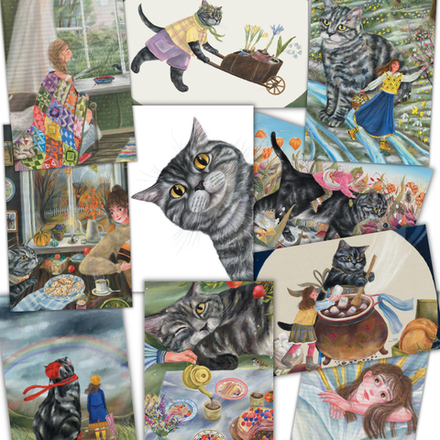 Год с котом. 10 открыток