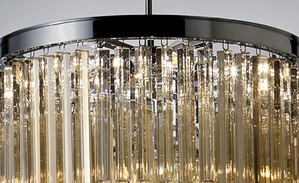 Люстра Odeon 10B chrome/amber