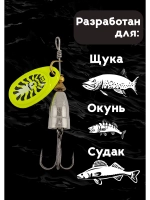 Блесна вертушка на окуня летняя Blue Fox №1, цвет #122