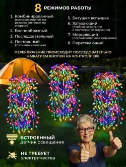 Светильник садовый на солнечной батарее уличный Ива