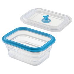 Контейнер для переноски и хранения силиконовый прямоугольный складной Silikobox, 400 мл, синий