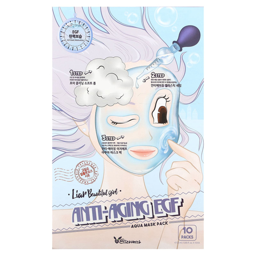 Elizavecca, Омолаживающая маска для лица с экстрактом EGF, 10 шт., По 25 мл (0,85 жидк. унц.)