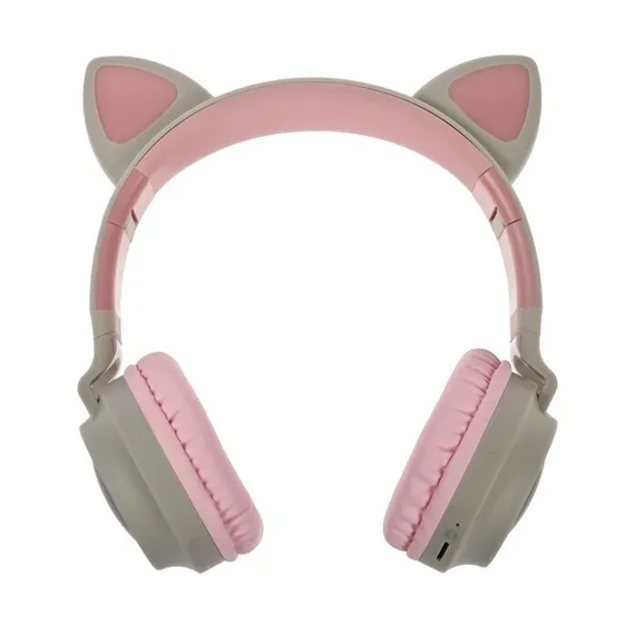 Наушники Hoco W27, беспроводные, накладные, микрофон, BT 5.0, 300 мАч, подсветка, серые