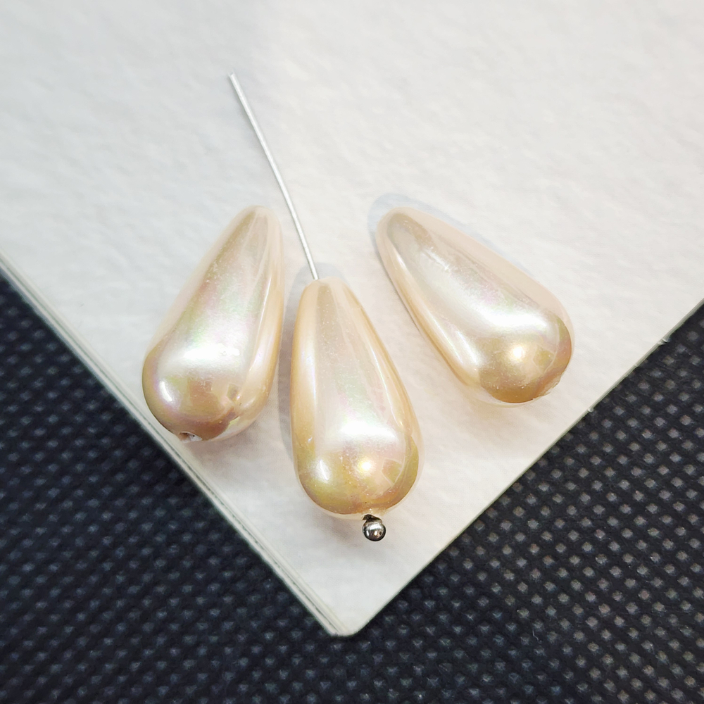 Жемчуг Майорка, капля кремовый, 20×10мм, штучно