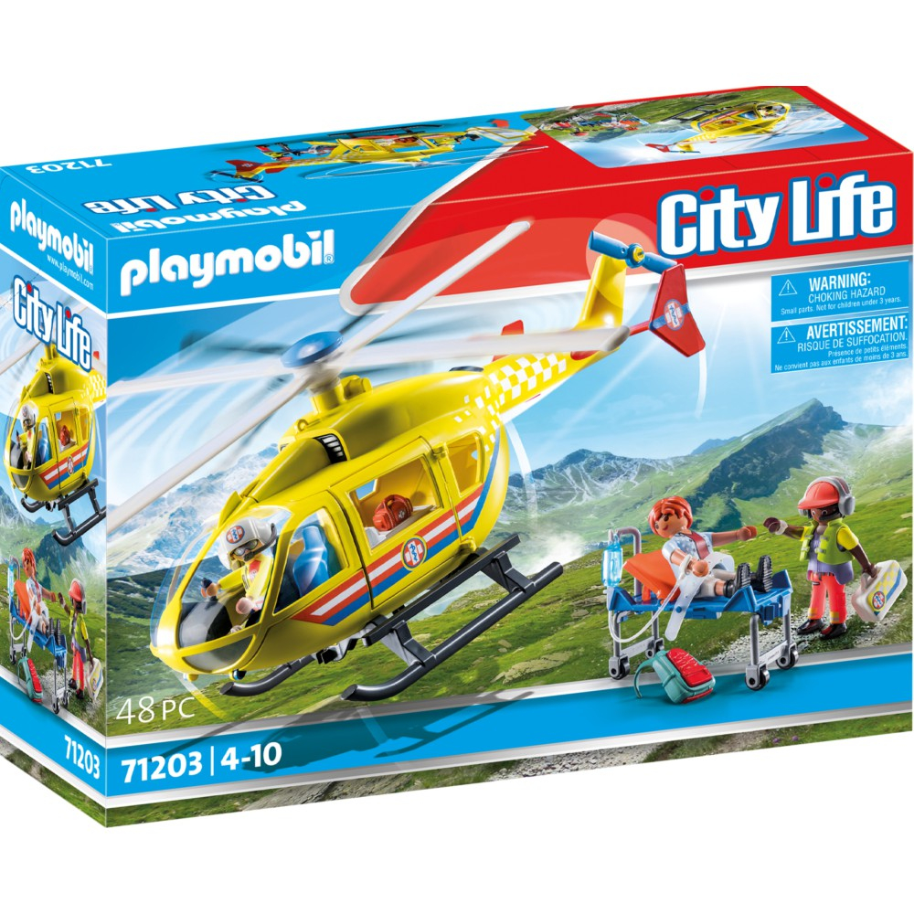 Playmobil City Life 71203 Спасательный вертолёт 48 деталей — фото 1
