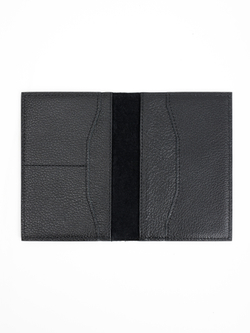 Обложка для паспорта с карманами «Классика». Цвет черный