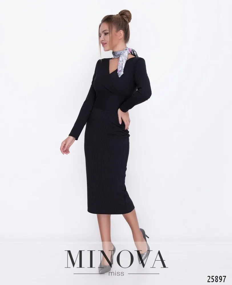 Платье 1117-черный Minova