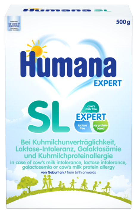 Смесь безлактозная Humana SL Expert с 0 месяцев 500г