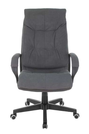 Кресло руководителя Бюрократ CH-824 Fabric серый Alfa 44 крестов. пластик